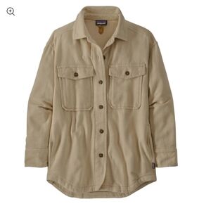 Patagonia Heavyweight Fjord Flannel Overshirt Tan Button Down Jacket Shacket Xl